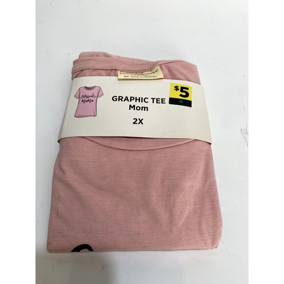 Bobbie Brooks Blessed Mama Graphic Tee Women’s Size 2X - Pink - Picture 1 of 2